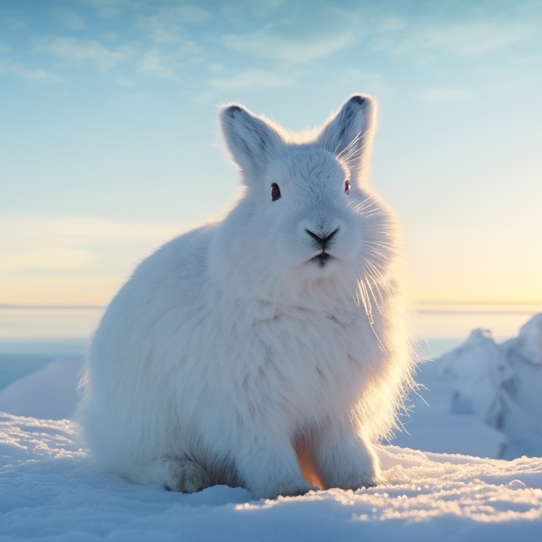 Un lièvre arctique.