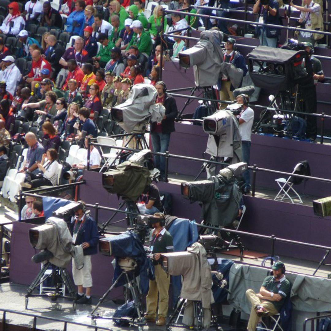 Caméras de télévision lors des Jeux olympiques d’été de 2012 à Londres.