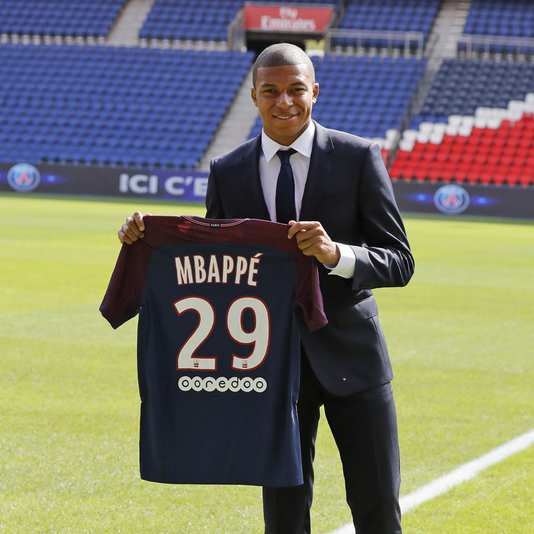 Kylian Mbappé, nouveau joueur du Paris Saint-Germain, en septembre 2017.