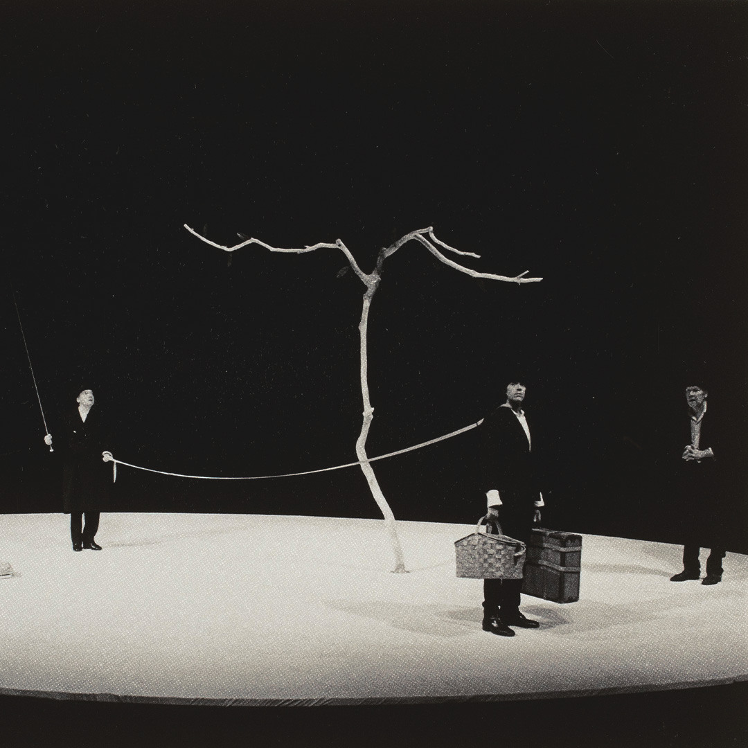 Une scène de la pièce En attendant Godot au Festival d'Avignon en 1978.