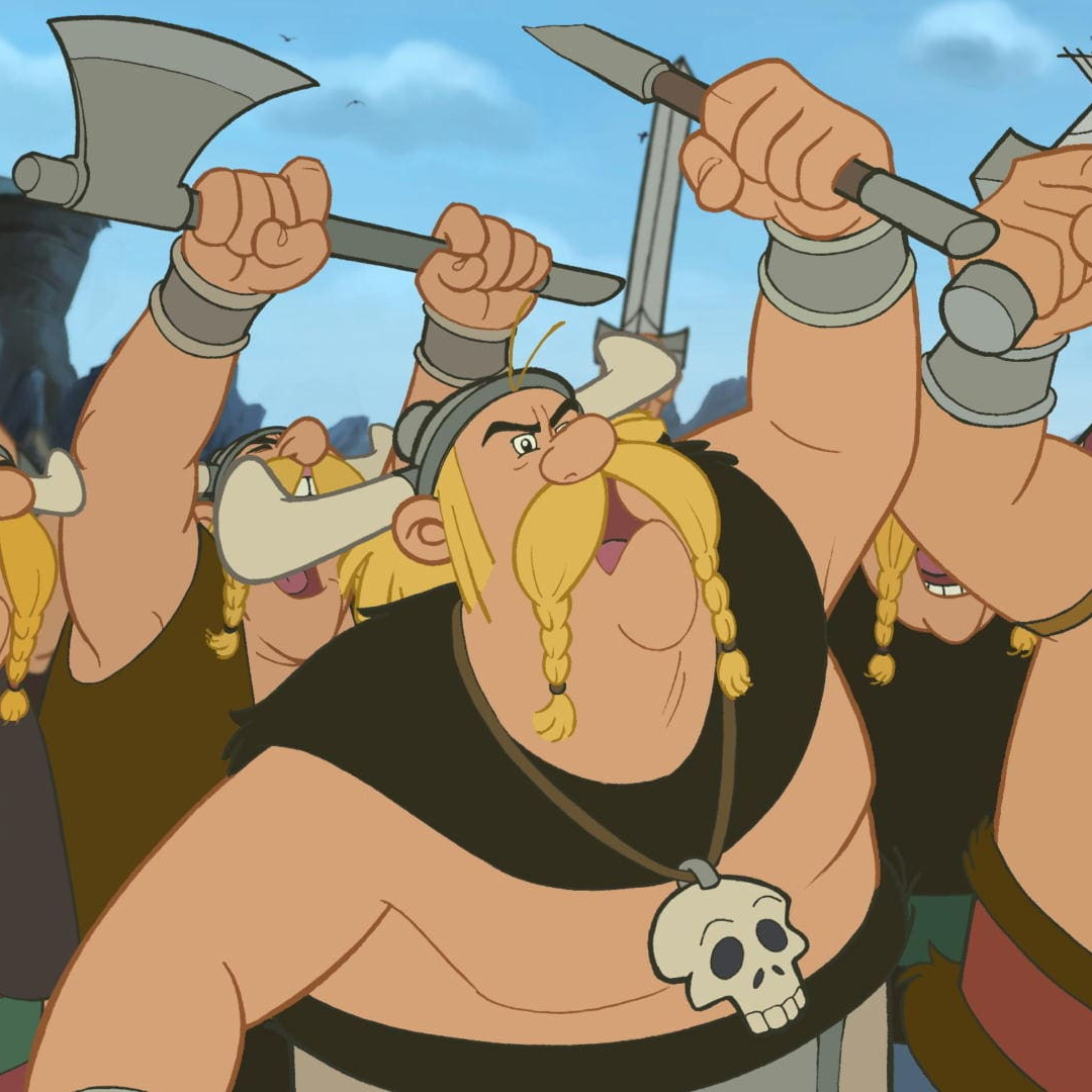 Une scène du film d’animation Astérix et les Vikings.