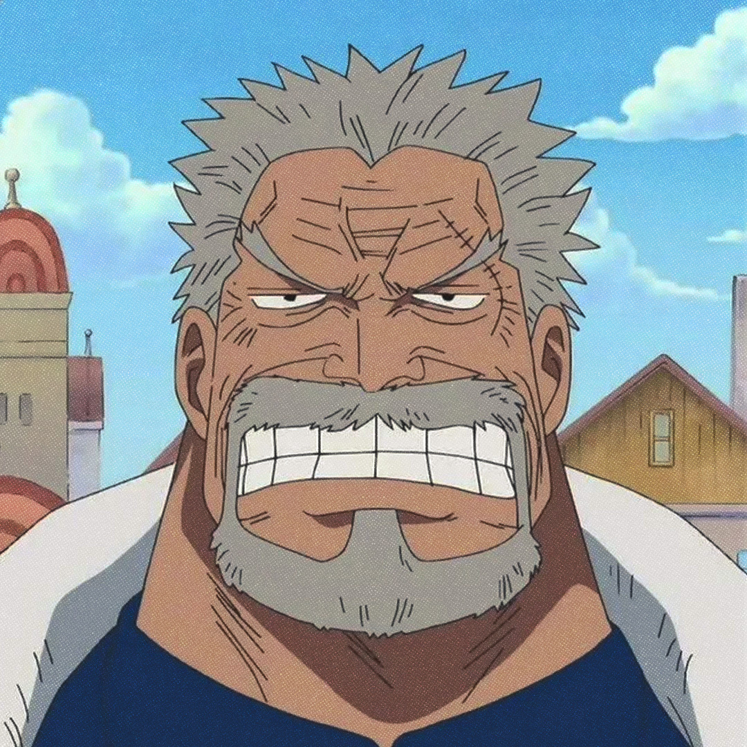 Garp dans la série animée One Piece.