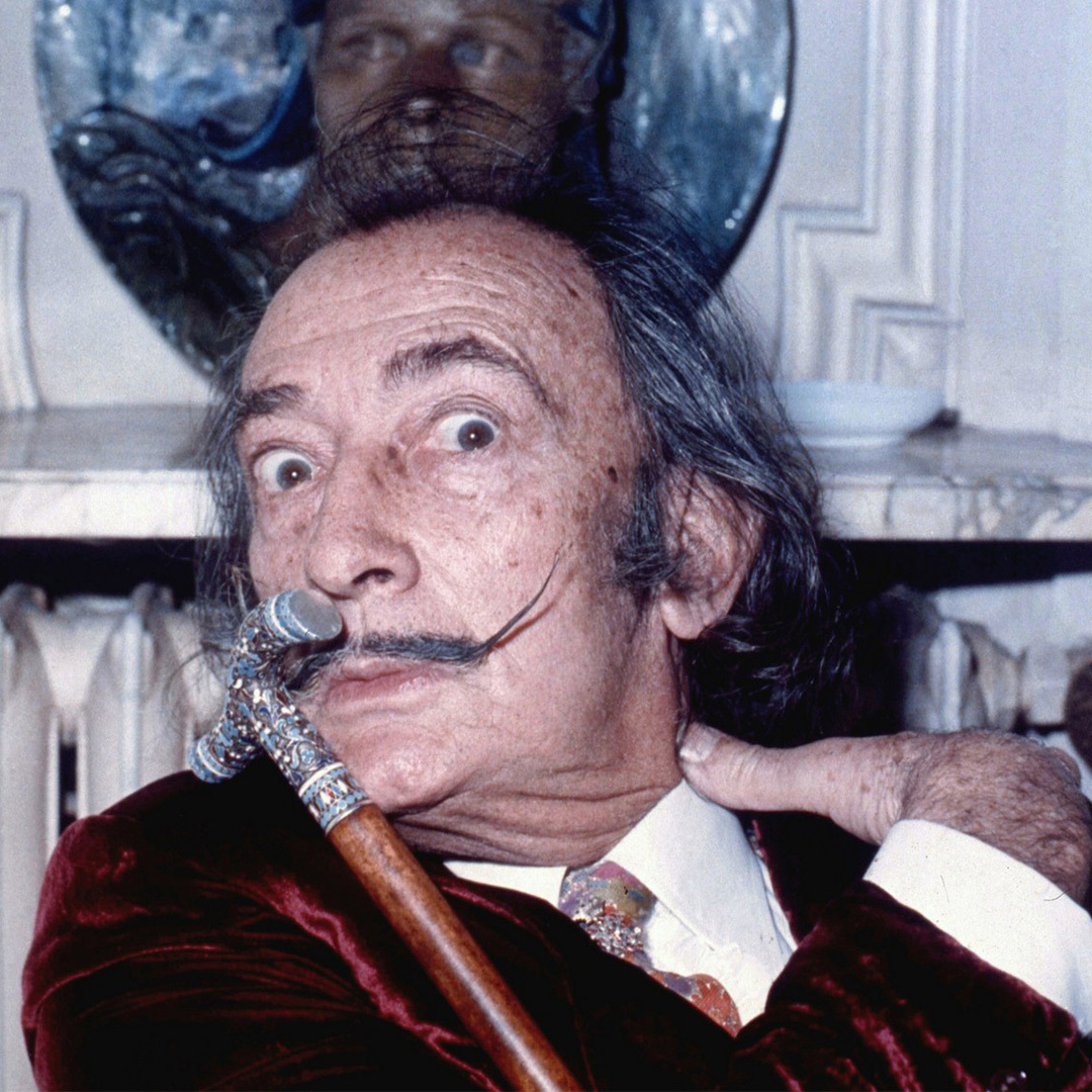 Photo de Salvador Dali en 1972 à Paris.