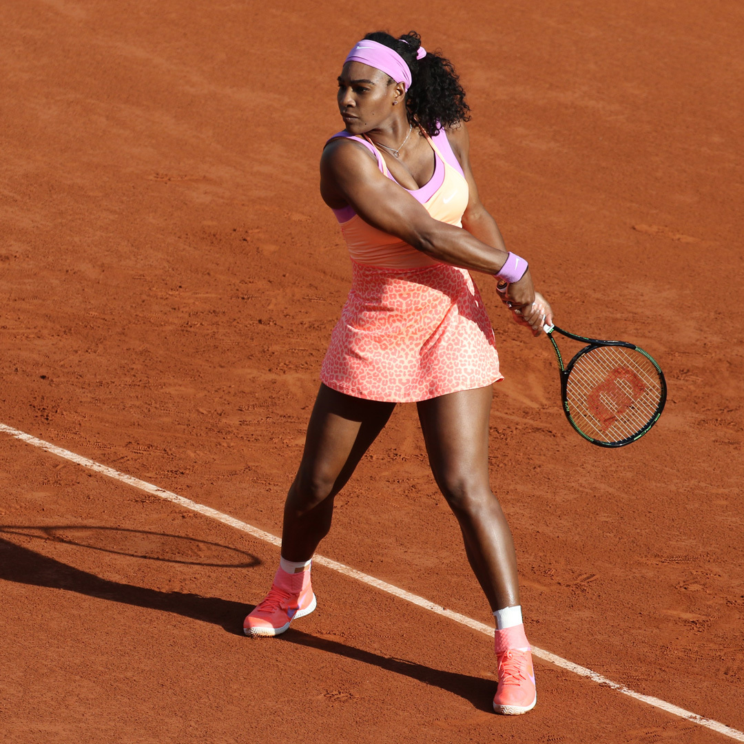 Serena Williams à Roland-Garros en 2015.