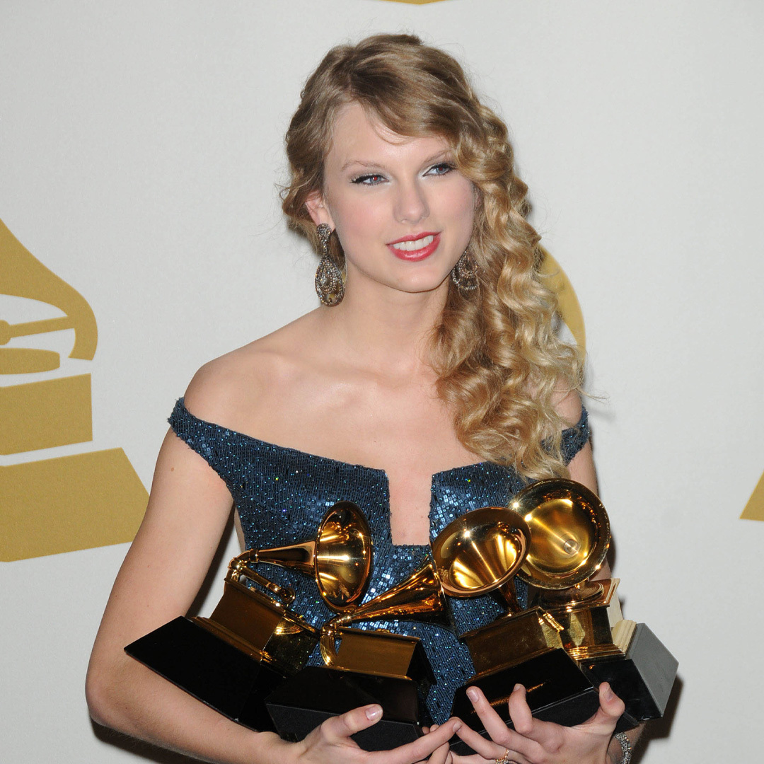 Taylor Swift à la salle de presse de la 52e édition des Grammy Awards, en Californie, en janvier 2010.