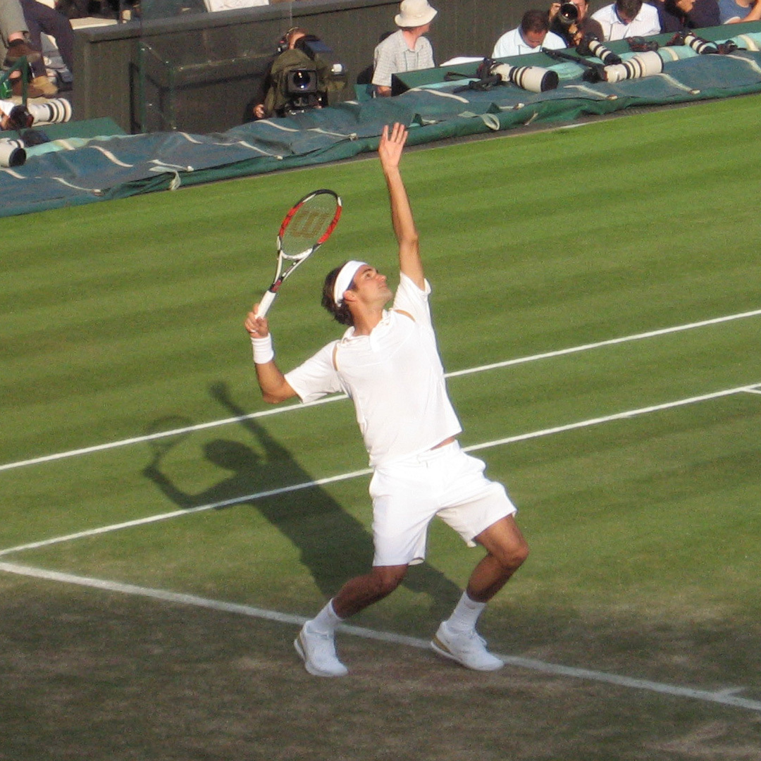 Roger Federer en action.