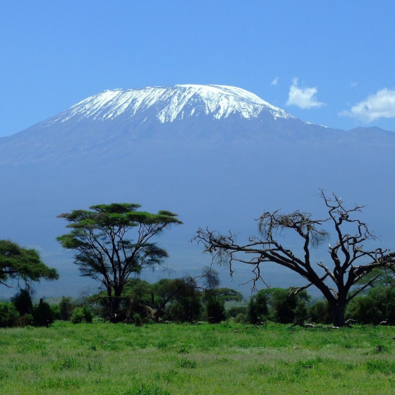 Tanzania’s Kilimanjaro massif is made up of three extinct volcanoes.