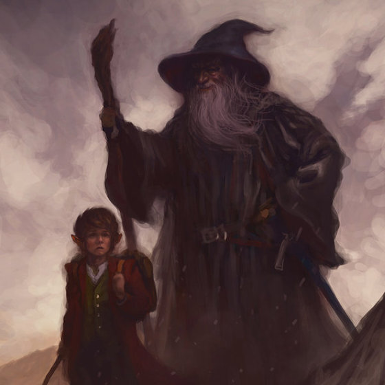 At the beginning of The Fellowship of the Ring, Bilbo Baggins is celebrating his 100th birthday.
