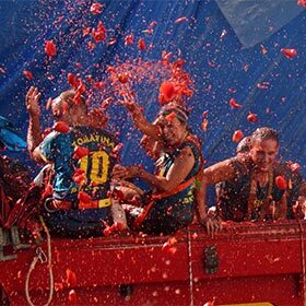 La Tomatina is a festival that takes place in Italy in early summer.