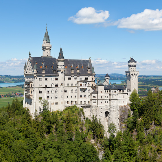 Construction of Neuschwanstein Castle stopped in 1886.