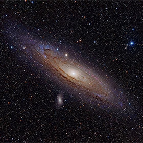 The Andromeda galaxy, the closest galaxy to our own, is over 2,500,000 light-years away.
