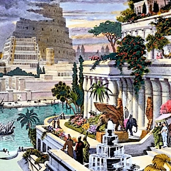 Tradition says that the Hanging Gardens of Babylon were constructed to honour Marduk, the patron god of Babylon.