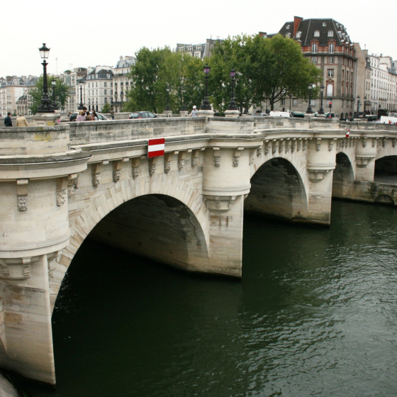Inaugurated in 1604, the Pont Neuf is the oldest bridge in Paris.