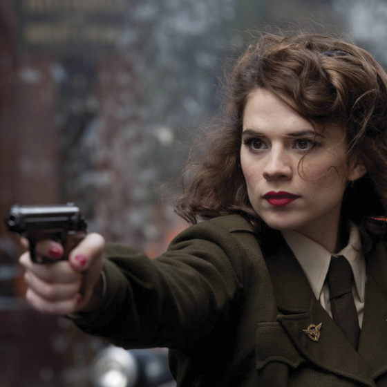S.H.I.E.L.D. was founded by Howard Stark and Peggy Carter, who first appears in the film Captain America: The First Avenger.