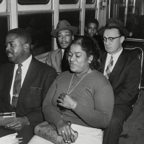 In 1955, Martin Luther King Jr. led the bus boycott in Montgomery.