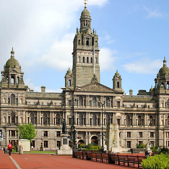 Glasgow n’est traversée par aucun cours d’eau. 