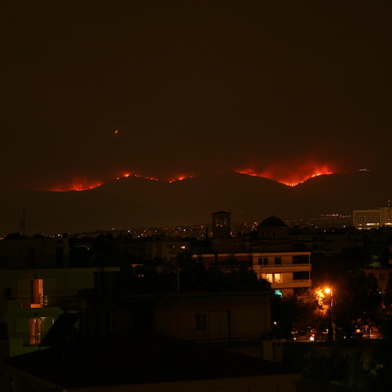 En Grèce, le feu de forêt le plus important a duré un mois à l’été 2007.