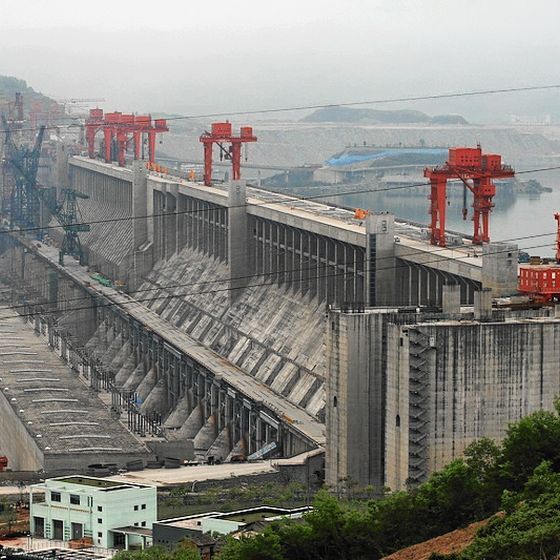 The available energy from a hydro-electric power plant is determined only by the volume of the water flow.