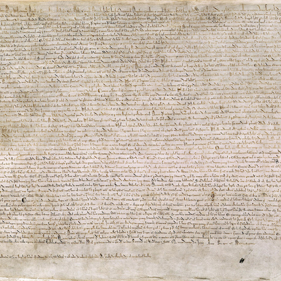 Signed in 1215 by King John of England, the Magna Carta contained 63 clauses.