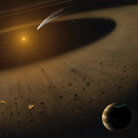 La majorité des astéroïdes du système solaire gravitent dans une ceinture située entre les orbites de Mars et Jupiter.