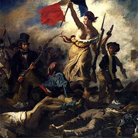 C’est Eugène Delacroix qui a peint La liberté guidant le peuple.