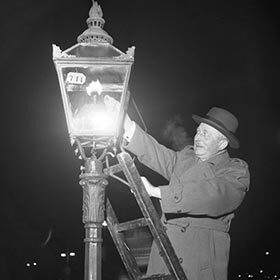 Lamplighters existed only in novels.