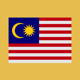 The flag of Malaysia has the same number of stripes as the American flag.