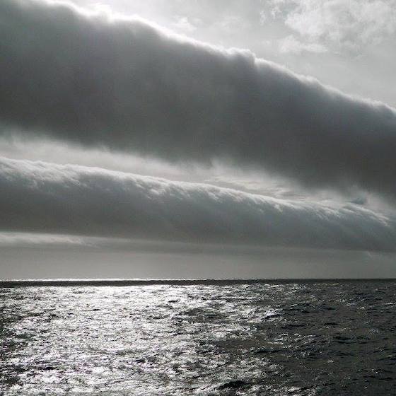 Rolled clouds are called volutus clouds.