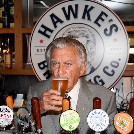 Former Australian prime minister Bob Hawke held the record for downing 1.4 litres (2.5 pints) of beer.