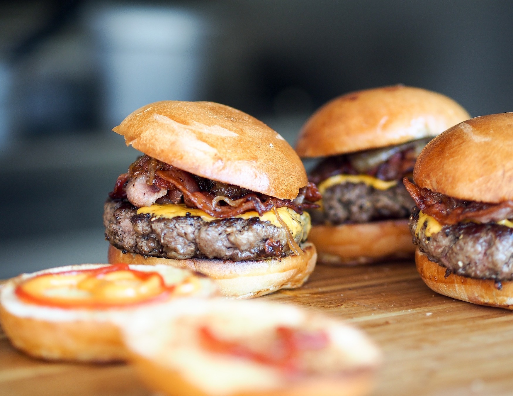 The hamburger traces its origins to the United States in the 1890s.