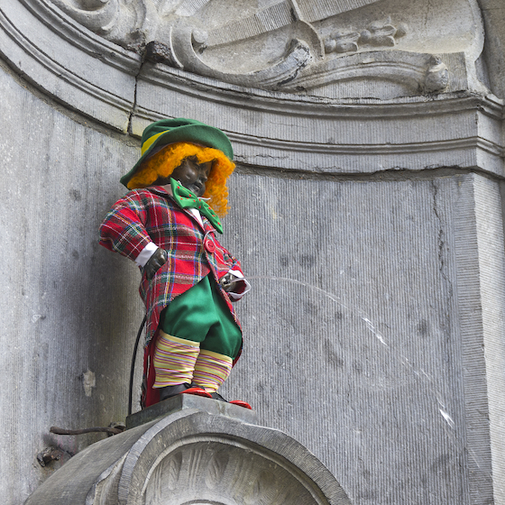 The Manneken-Pis, Brussels' famous statuette, has approximately 500 costumes.