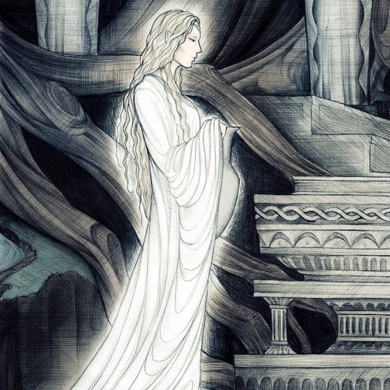 Dans Le retour du roi, Galadriel porte le plus puissant des trois anneaux elfiques.