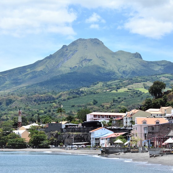 Martinique has no active volcanoes.