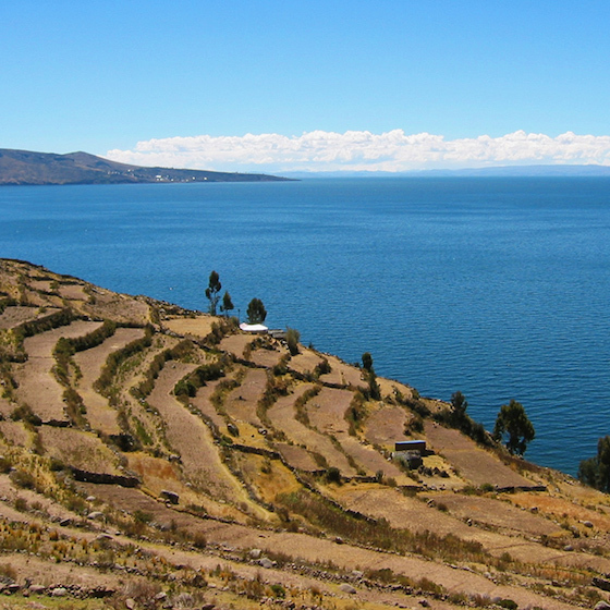 The Andean Lake Titicaca is the highest navigable lake in the world.
