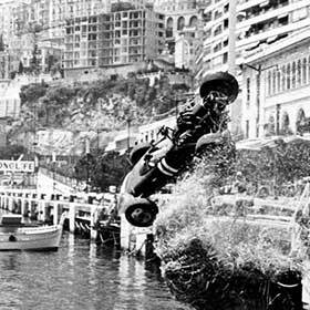 In 1955 and 1965, after spectacular runs, two drivers drowned at the Monaco Grand Prix.