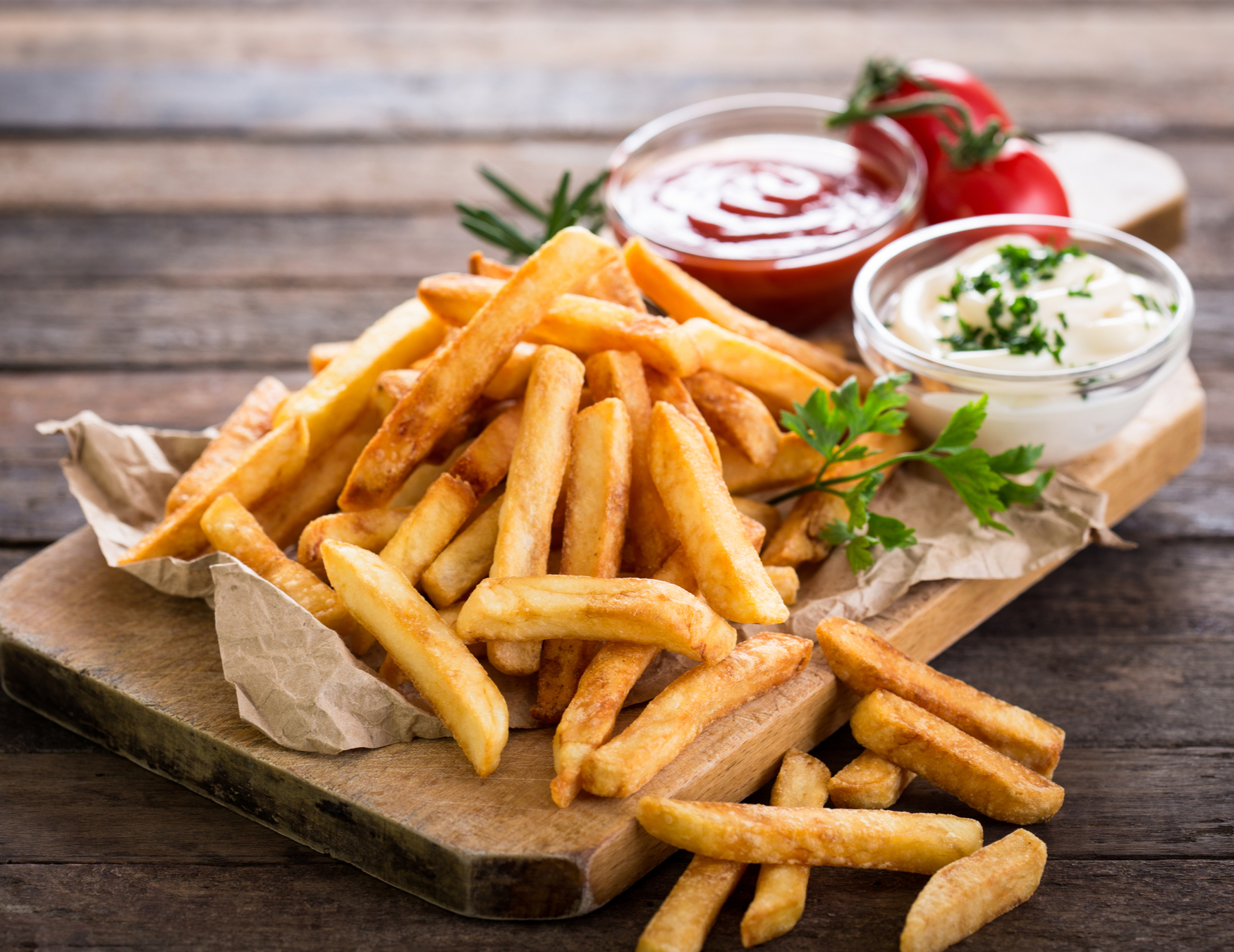 French fries originated in Paris in 1680.