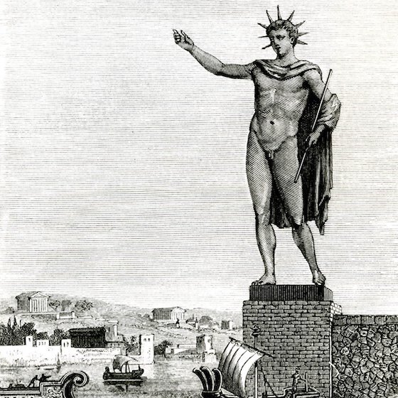 Of all 7 wonders of the ancient world, the Colossus of Rhodes stood for the shortest time.