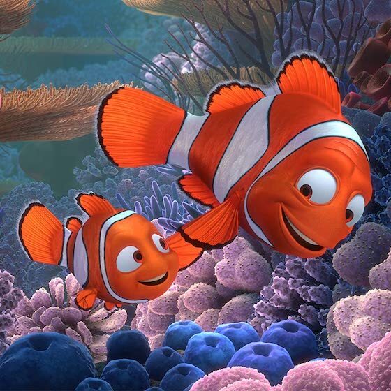 La nageoire atrophiée de Nemo dans Le Monde de Nemo (2003) est due à une malformation génétique.