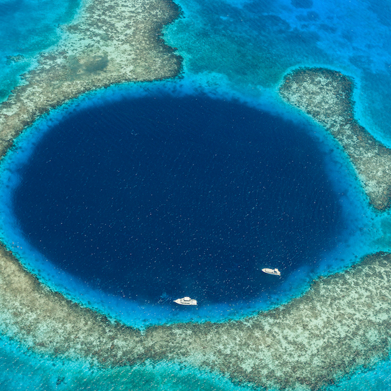 The Great Blue Hole is the deepest submarine zone within the Antilles.