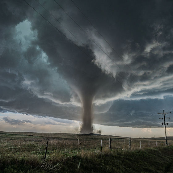 Tornadoes last an average of 25 minutes.