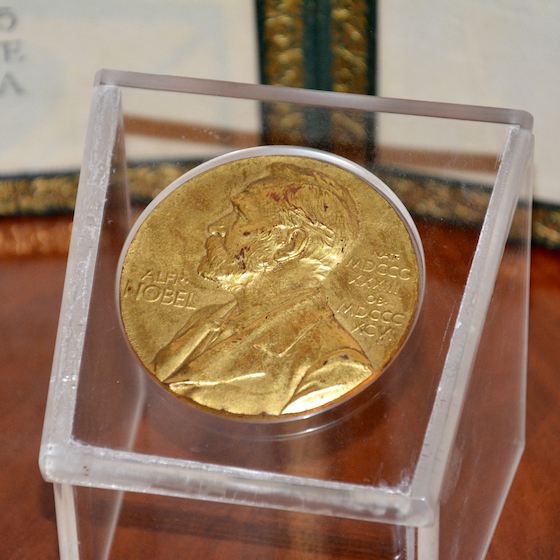 Nobel Prize medals are made of vermeil, an alloy of gold and silver.