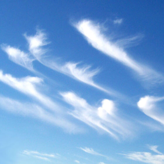 Les cirrocumulus, les cirrostratus et les cirrus sont les seuls nuages évoluant à l’étage supérieur.
