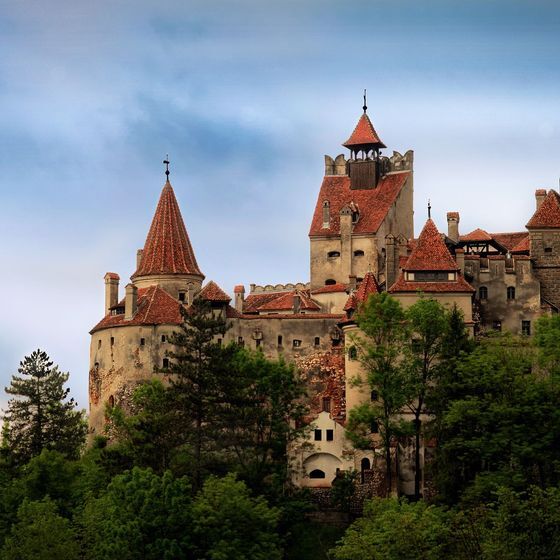 Vlad Tepes, the person who inspired Bram Stoker to write Dracula, once lived in Bran Castle (in Romania).