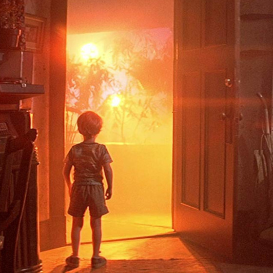 “They’re here!” is from the 1977 sci-fi flick Close Encounters of the Third Kind.