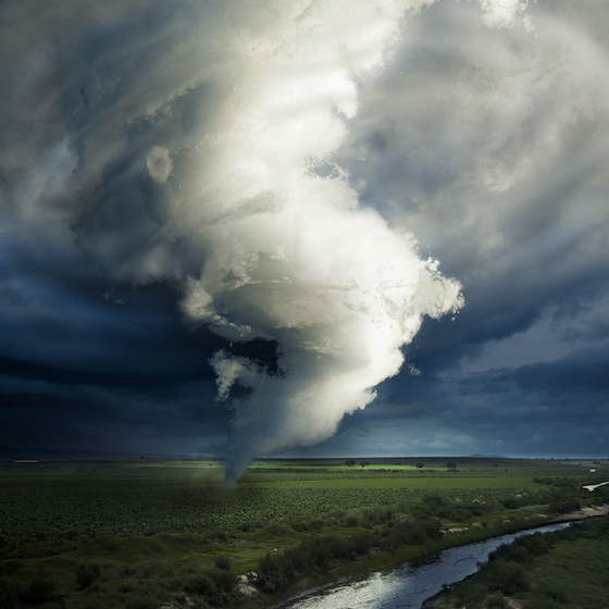 Global warming has increased the frequency of tornadoes.