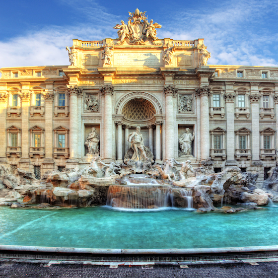 Every year, over a million euros in change are tossed into the Trevi Fountain in Rome.