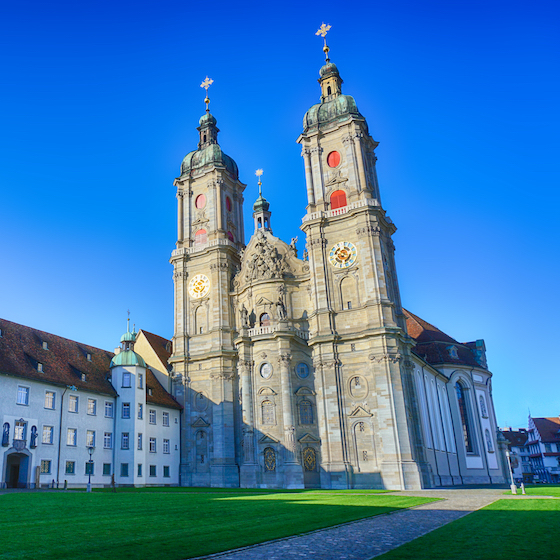 The Abbey of St. Gall's library is famous for housing the world's oldest architectural drawing on parchment.
