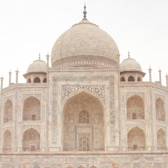 The Taj Mahal is located 20 km (12 mi.) north of downtown New Delhi.