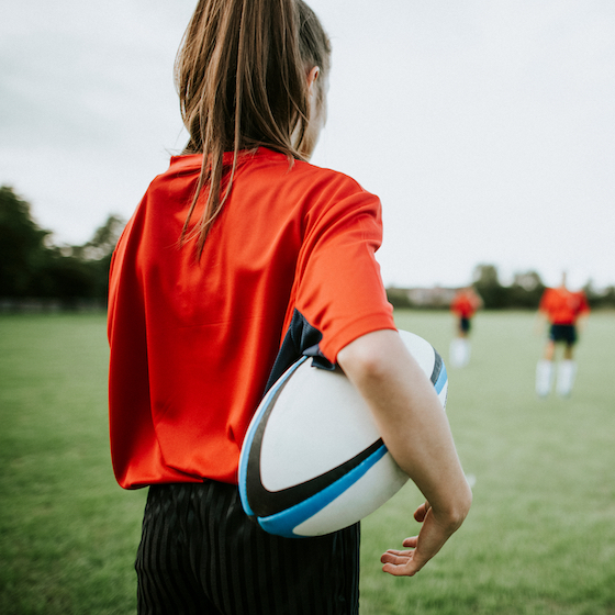 The first known female rugby player was Emily Valentine.