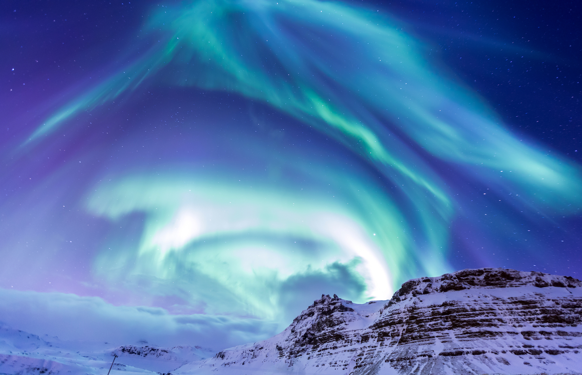 Auroras are most visible during the winter months.